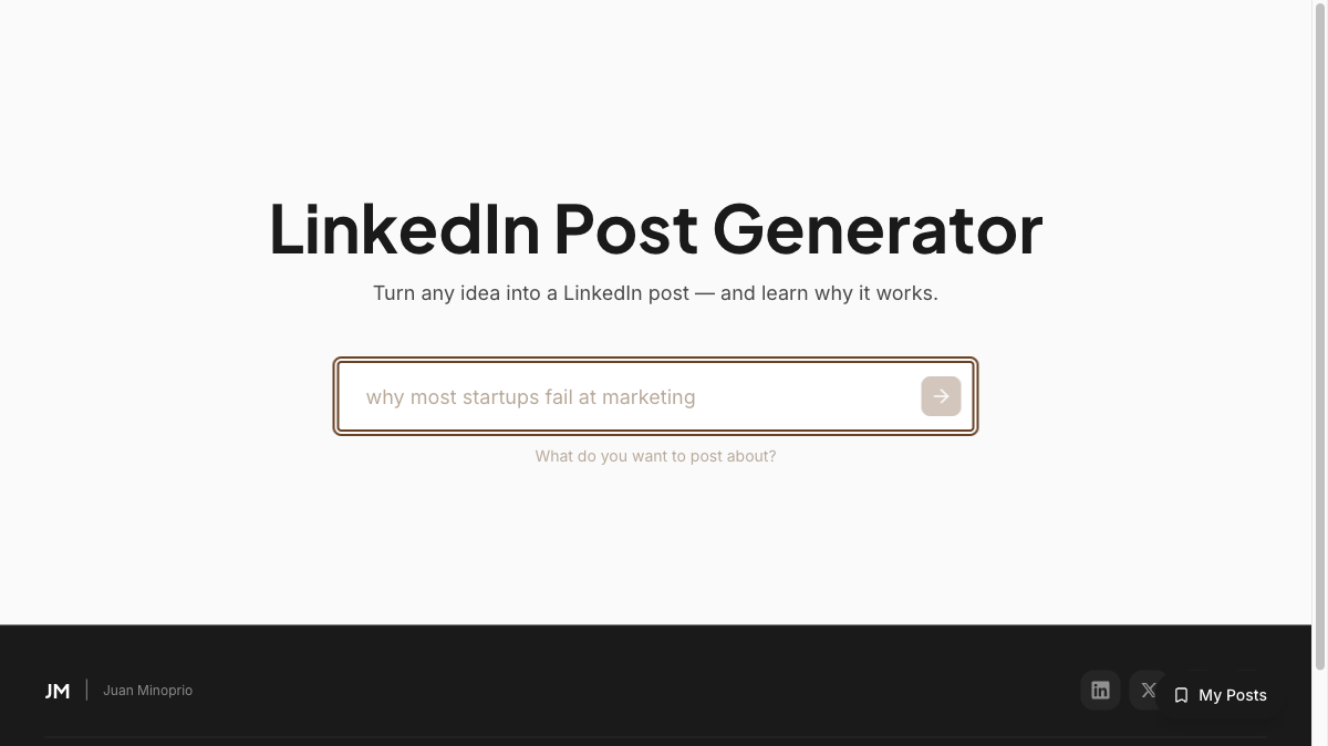 LinkedIn Post Generator